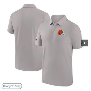Men's Cleveland Browns Nike‎ Gray Sideline Coaches Performance Polo, Size Large